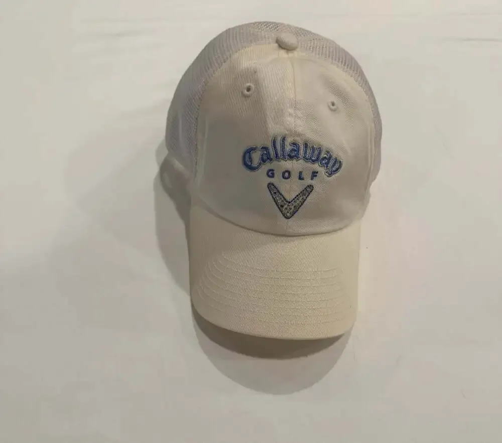 NWOT Callaway Golf Mesh Trucker Hat White Rhinestone Adjustable Cap